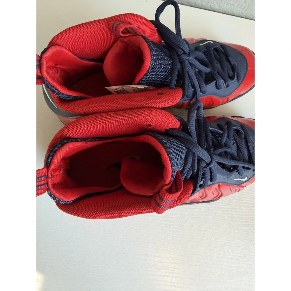 Nike Little Posite Pro USA Red Navy Shoes Big Kids US 6Y Womens 7.5 CZ2520-600